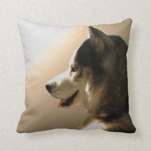Almofada O Malamute ronco do rouco Siberian do travesseiro