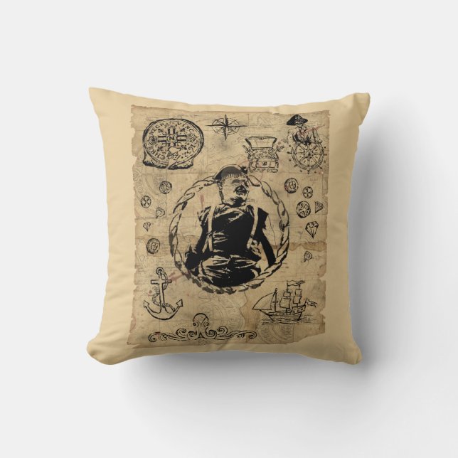 Almofada O mapa do tesouro da Lama dos Goonies (Frente)