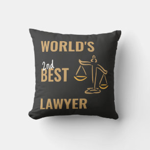 Almofada O melhor advogado do mundo. Ideia de presente do c