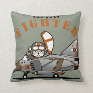 Almofada O melhor urso do piloto de caça