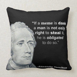 Almofada O Meme húmido de Alexander Hamilton - travesseiro