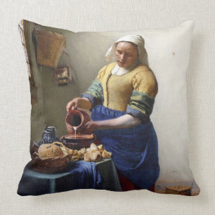 Almofada O Milkmaid, c.1658-60 (óleo em canvas)