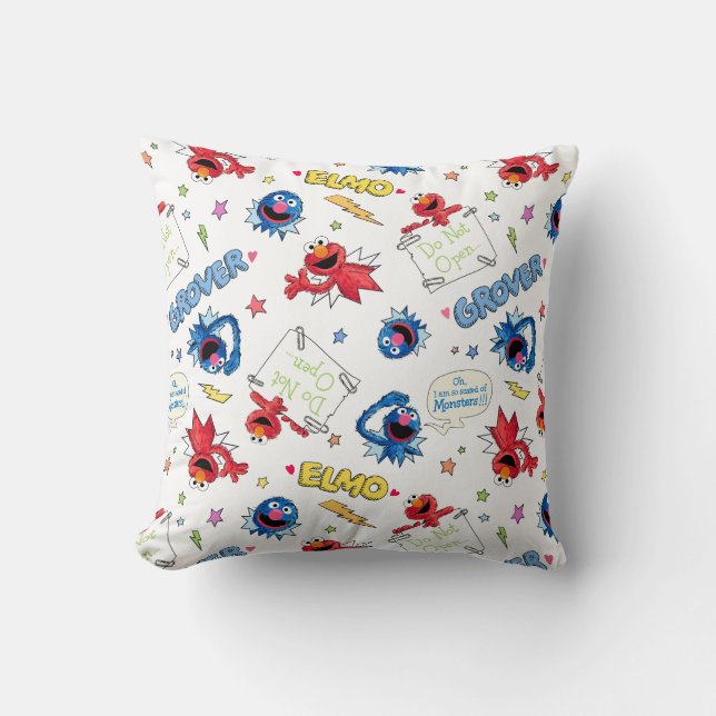 Almofada O monstro no fim deste padrão de história (Frente)