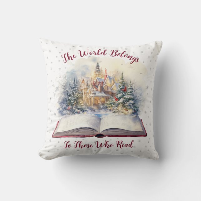 Almofada O Mundo Pertence A Quem Lê Design (Frente)