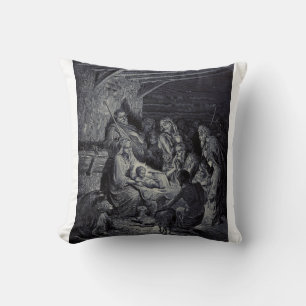 Almofada O Nascimento de Jesus por Gustave Doré Tinta Vitor