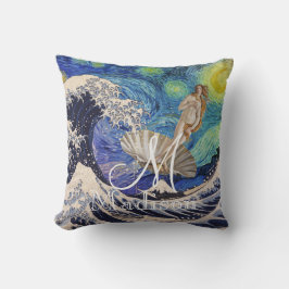 Almofada O Nascimento de Vênus na Onda Excelente