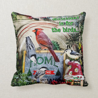 Almofada O Natal é para o travesseiro decorativo Birds