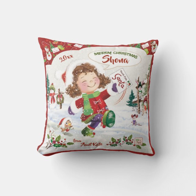 Almofada O Natal, encontra as 3 Bels, atividade bonito das (Frente)