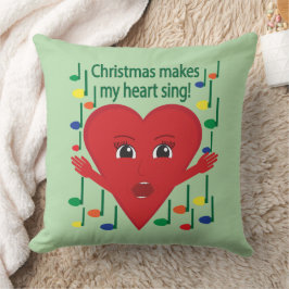Almofada "O Natal faz meu coração cantar" Cantando Coração