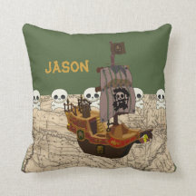 O navio de pirata dos desenhos animados