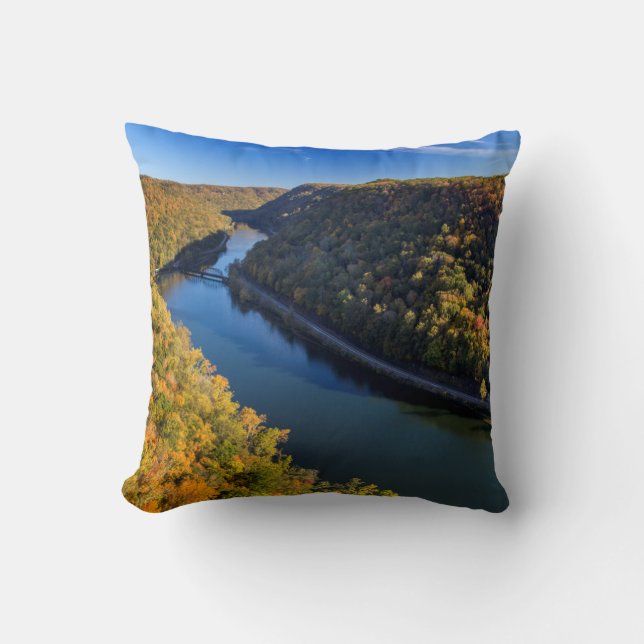 Almofada O New River Gorge em Hawks Nest State Park (Frente)