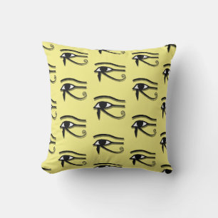 Almofada O Olho do Padrão Amarelo do Hóspede