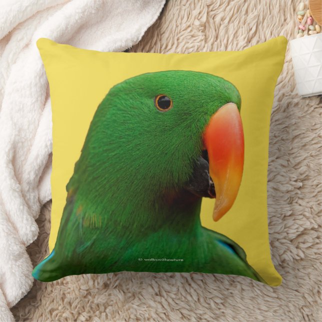 Almofada O Orador Verde Eclectus Parrot (Cobertor)