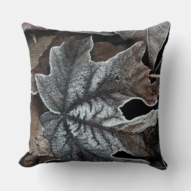 Almofada O outono deixa Travesseiro decorativo de algodão,  (Frente)