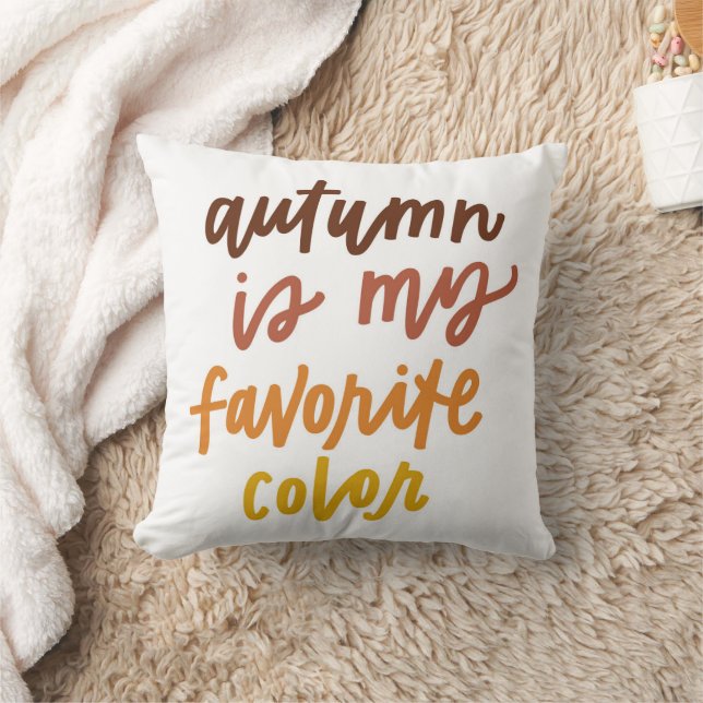 Almofada "O Outono É Minha Cor Favorita" (Cobertor)