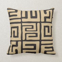 Almofada O pano geométrico de Kuba inspirou o tom da terra