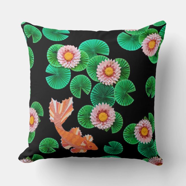 Almofada O Papel Koi Pond (Frente)