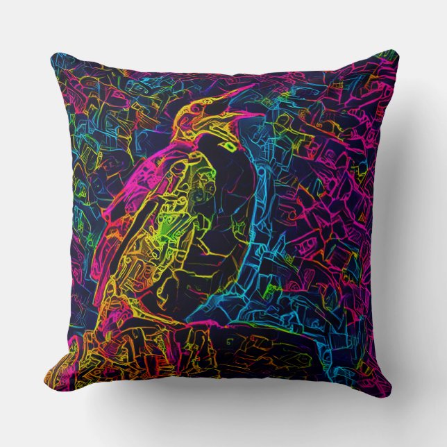 Almofada O pássaro Solitário 3 (Frente)