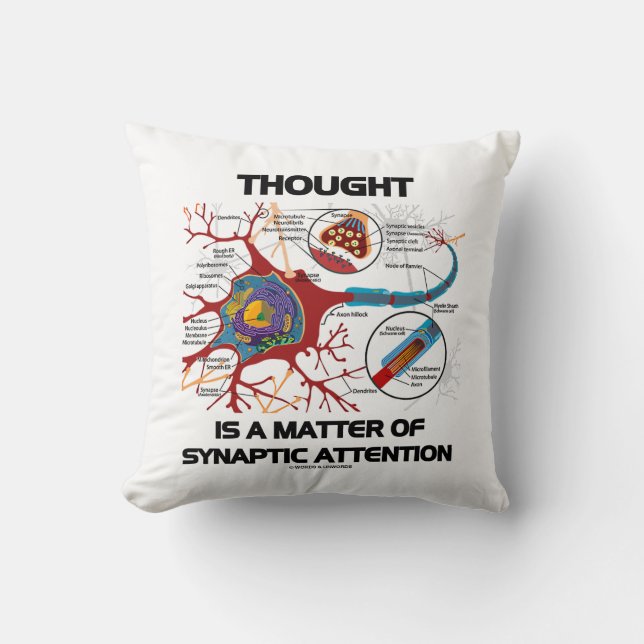 Almofada O pensamento é uma matéria da atenção Synaptic (o (Frente)