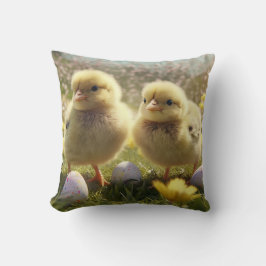 Almofada O Prazer da Primavera - Adoráveis Pintinhos feliz