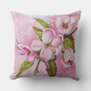 ALMOFADA O PRIMAVERA COR-DE-ROSA APPLE FLORESCE PÁTIO DAS