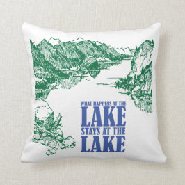 Almofada O que acontece nas estadas do lago no travesseiro