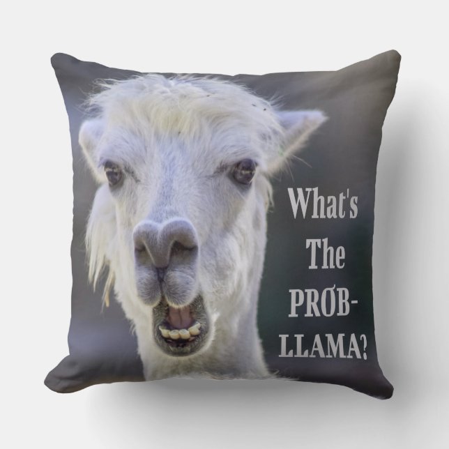 Almofada O que é o Prob-Llama? LLAMA, Custa Engraçado (Frente)