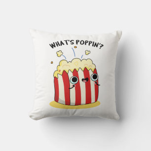 Almofada O que é Poppin Funny Popcorn Pun