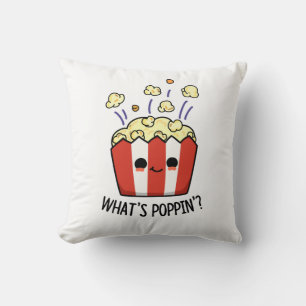 Almofada O que é Poppin Funny Popcorn Pun