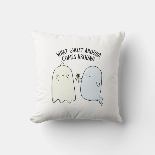 Almofada O que vem de fantasma volta ao redor do Halloween  (Frente)