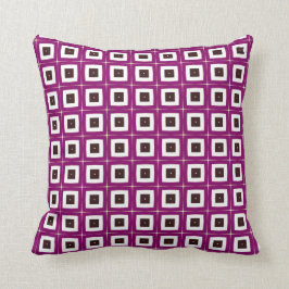 Almofada o roxo retro esquadra o travesseiro decorativo
