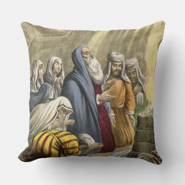 Almofada O sacrifício de Noah em deixar a arca, de uma (Frente)