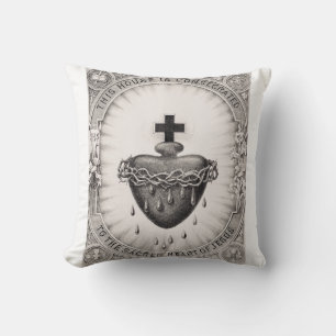 Almofada O Sagrado Coração de Jesus Símbolo Divino