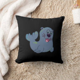 Almofada O Selo Do Tecido No Caractere Do Logotipo Zazzle M