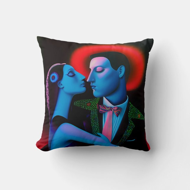 Almofada O Surrealismo do Namorados Ken Gage (Frente)