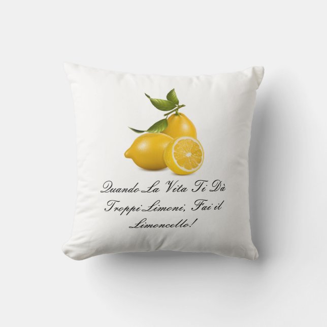 Almofada O travesseiro de Vittoria (escrito no italiano) (Frente)