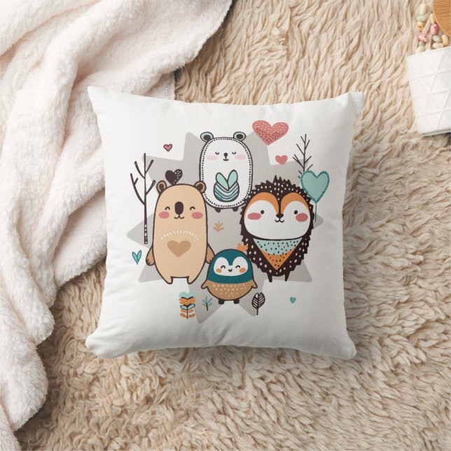 Almofada O travesseiro decorativo apresenta uma ilustração  (Cobertor)