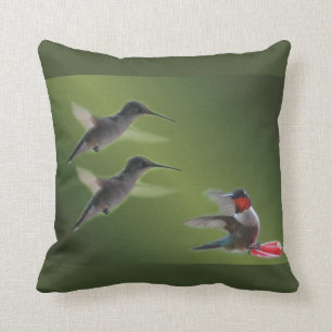 Almofada o travesseiro decorativo do colibri personaliza