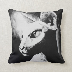 Almofada O travesseiro decorativo original da arte do gato