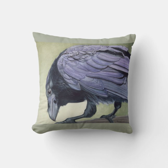 Almofada O Travesseiro decorativo Raven Black Crow Diablo A (Frente)