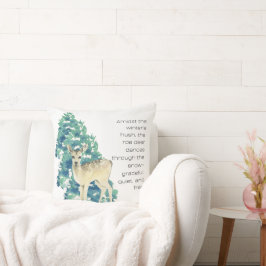 Almofada O Veado Ré Dança Pela Neve