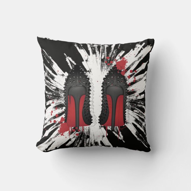 Almofada O vermelho assenta spatters & gotejamentos dos (Frente)