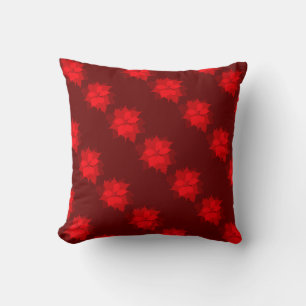 Almofada O vermelho do Natal da poinsétia protege o