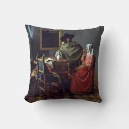 Almofada O vidro do vinho por Johannes Vermeer
