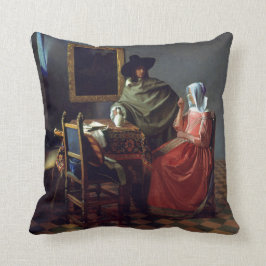 Almofada O vidro do vinho por Johannes Vermeer