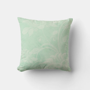 Almofada O vintage textured verde da hortelã denominou o