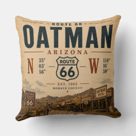 Almofada Oatman Arizona Rota 66 Coordenadas Antigas
