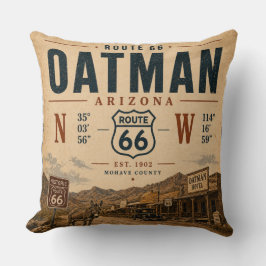 Almofada Oatman Arizona Rota 66 Coordenadas Antigas