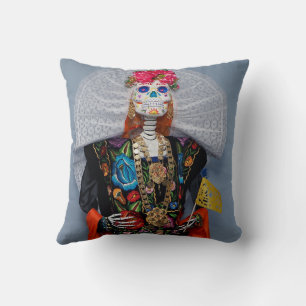 Almofada Oaxaca Calavera Catrina Tehuana