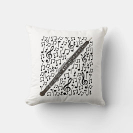 Almofada Oboe Musical Notes Oboist Woodwind Professor de Mú